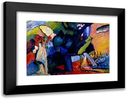 Improvisation 4 24x19 Black Modern Wood Framed Art Print Poster by Kandinsky, Wassily