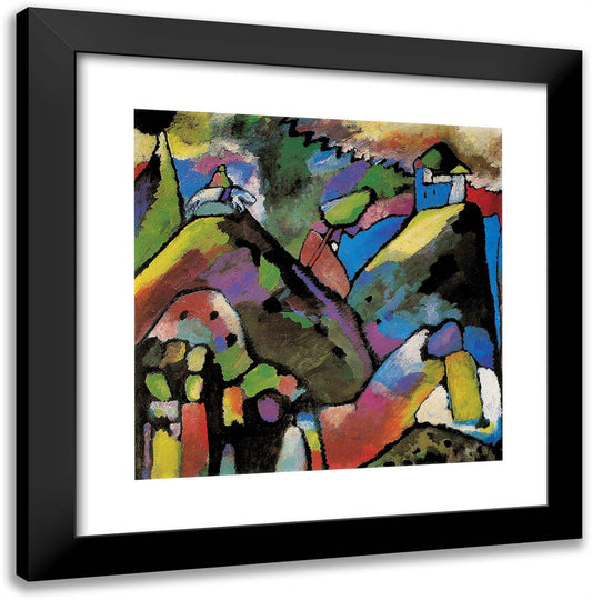 Improvisation 9 20x20 Black Modern Wood Framed Art Print Poster by Kandinsky, Wassily