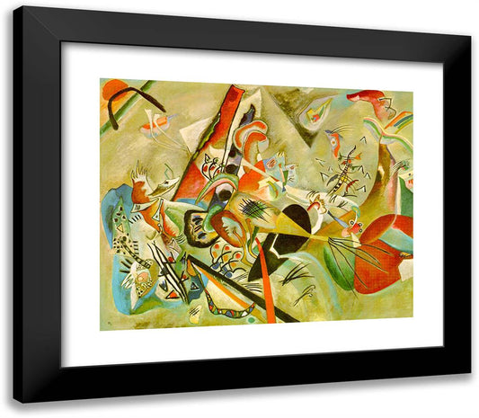 In Grey 23x20 Black Modern Wood Framed Art Print Poster by Kandinsky, Wassily