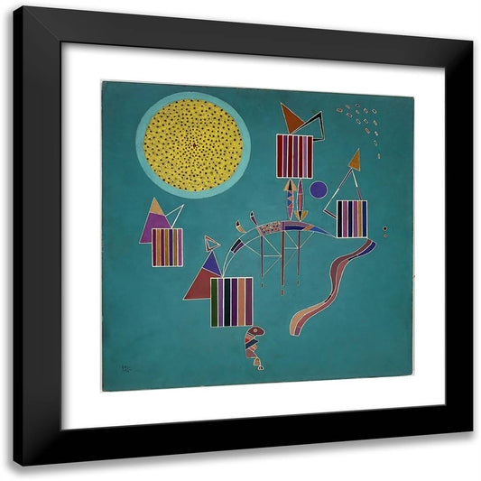 Intime Message 20x20 Black Modern Wood Framed Art Print Poster by Kandinsky, Wassily