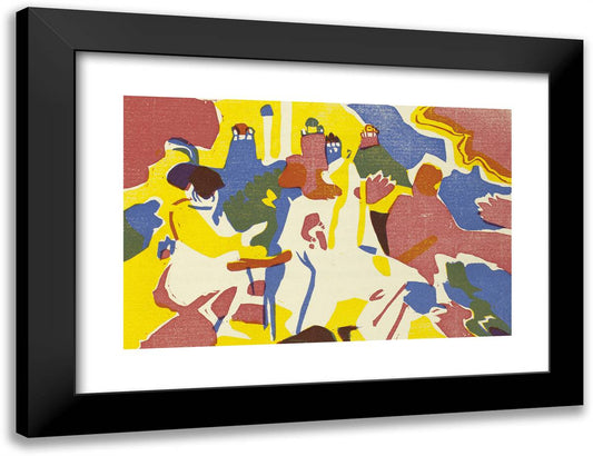 Klange 24x18 Black Modern Wood Framed Art Print Poster by Kandinsky, Wassily