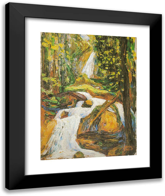 Kochel Waterfall I 20x24 Black Modern Wood Framed Art Print Poster by Kandinsky, Wassily