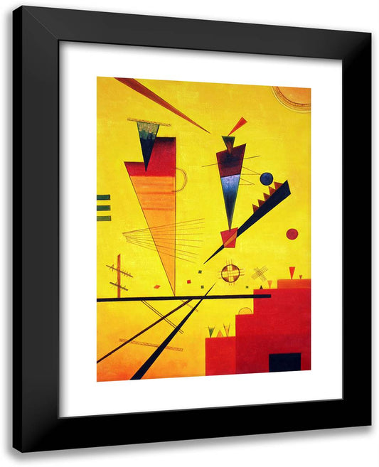 Merry Structure II 19x24 Black Modern Wood Framed Art Print Poster by Kandinsky, Wassily