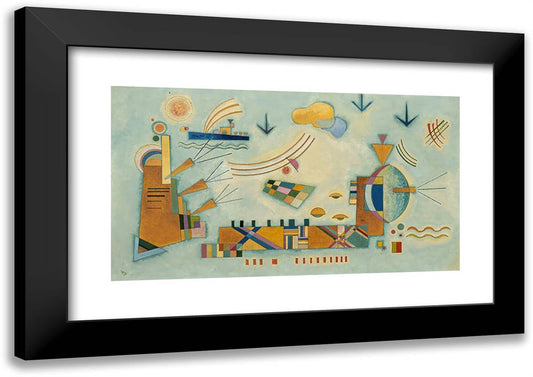 Mild Process 24x17 Black Modern Wood Framed Art Print Poster by Kandinsky, Wassily