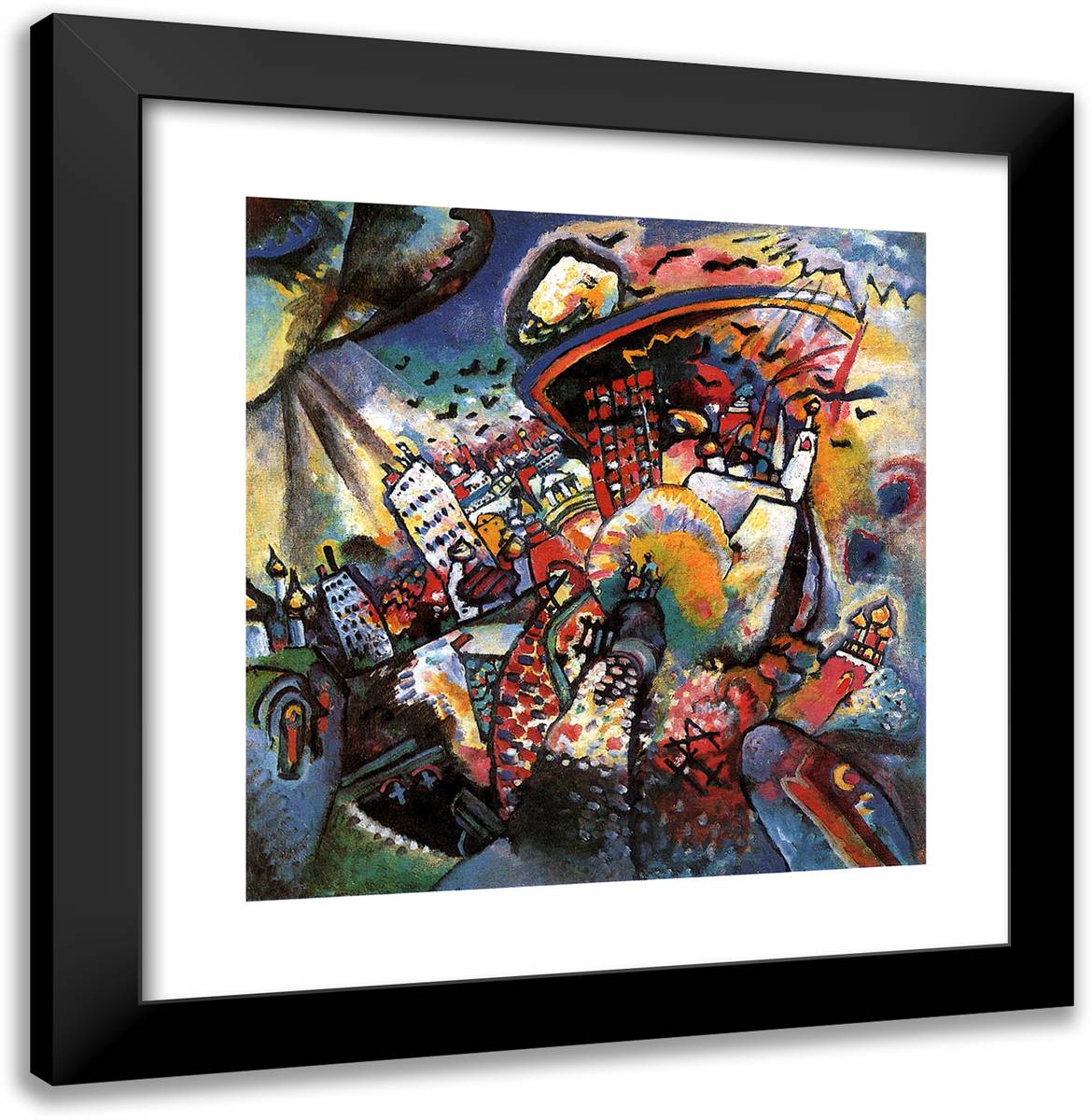 Moscow I 20x20 Black Modern Wood Framed Art Print Poster by Kandinsky, Wassily