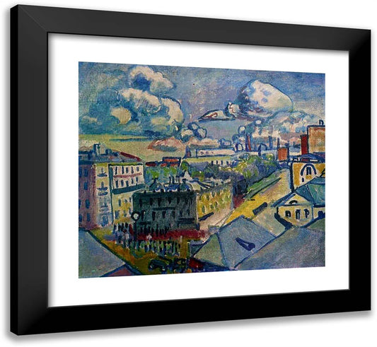 Moscow. Zubovskaya Square. Study. 22x20 Black Modern Wood Framed Art Print Poster by Kandinsky, Wassily