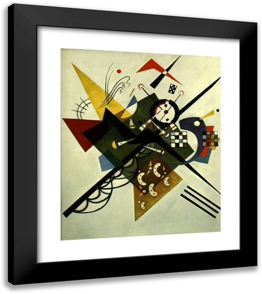 On White II 20x23 Black Modern Wood Framed Art Print Poster by Kandinsky, Wassily