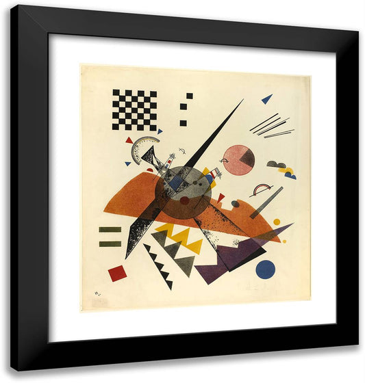 Orange 20x21 Black Modern Wood Framed Art Print Poster by Kandinsky, Wassily