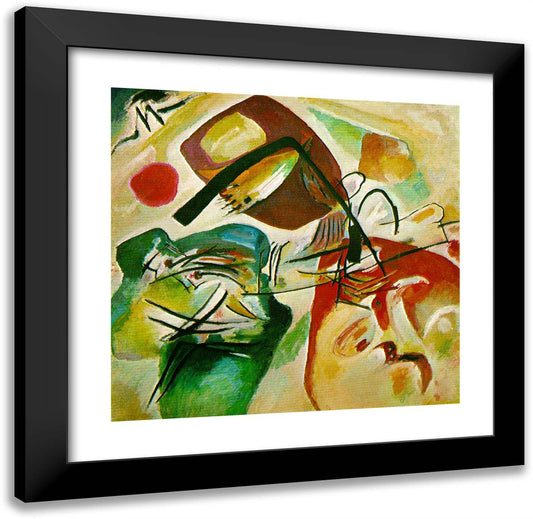 Picture with a Black Arch 21x20 Black Modern Wood Framed Art Print Poster by Kandinsky, Wassily