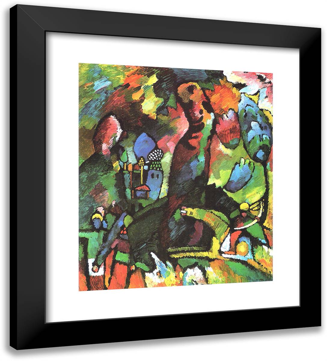 Picture with Archer 20x22 Black Modern Wood Framed Art Print Poster by Kandinsky, Wassily