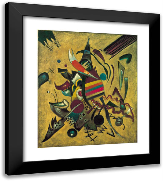 Points 20x22 Black Modern Wood Framed Art Print Poster by Kandinsky, Wassily