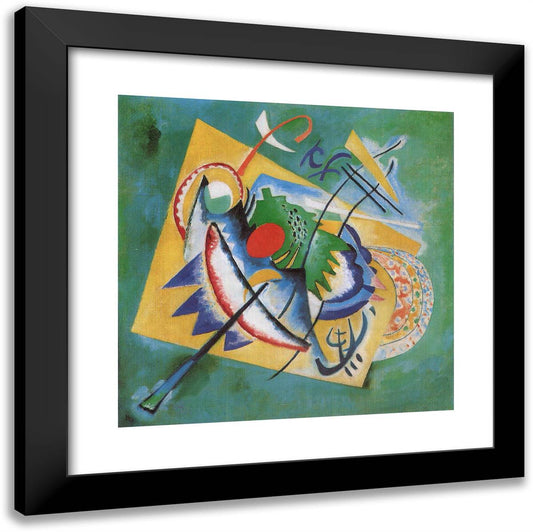 Red Oval 20x20 Black Modern Wood Framed Art Print Poster by Kandinsky, Wassily