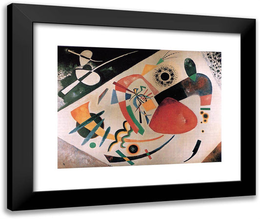 Red Spot II 24x20 Black Modern Wood Framed Art Print Poster by Kandinsky, Wassily