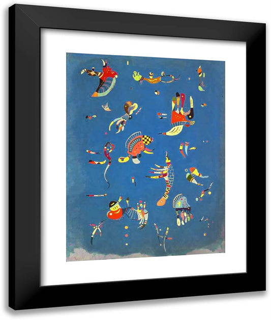 Sky Blue 20x24 Black Modern Wood Framed Art Print Poster by Kandinsky, Wassily