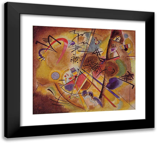 Small Dream in Red 22x20 Black Modern Wood Framed Art Print Poster by Kandinsky, Wassily