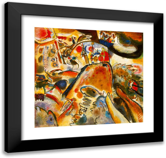 Small Pleasures 21x20 Black Modern Wood Framed Art Print Poster by Kandinsky, Wassily