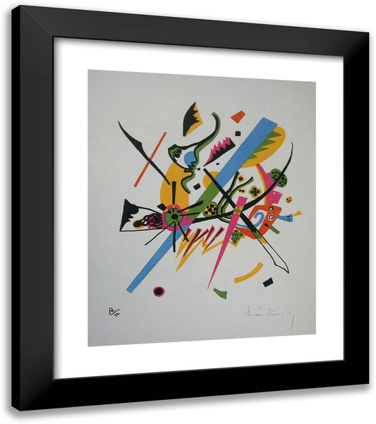 Small Worlds 20x23 Black Modern Wood Framed Art Print Poster by Kandinsky, Wassily