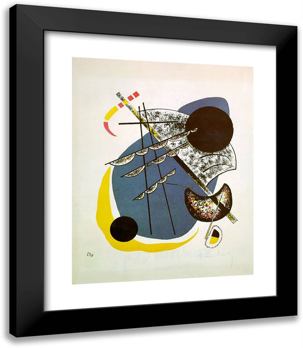 Small Worlds II 20x23 Black Modern Wood Framed Art Print Poster by Kandinsky, Wassily