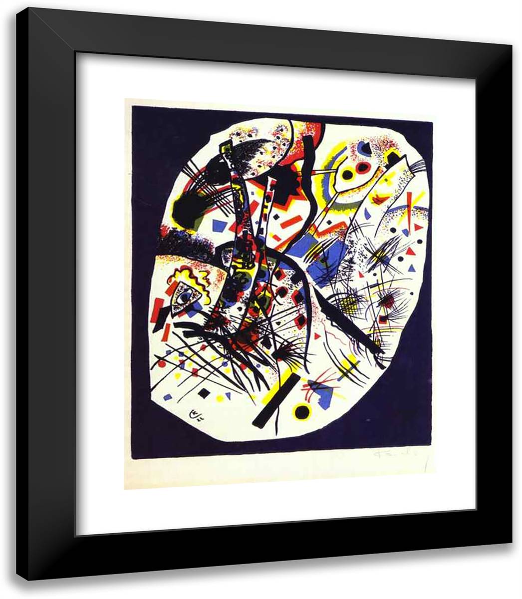 Small Worlds III 20x23 Black Modern Wood Framed Art Print Poster by Kandinsky, Wassily