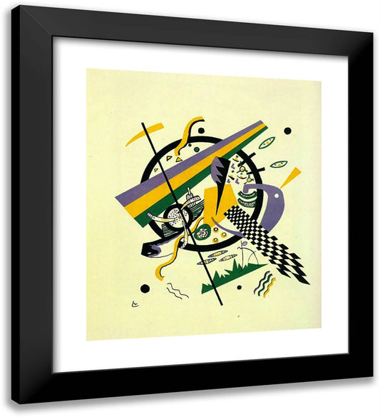 Small Worlds IV 20x22 Black Modern Wood Framed Art Print Poster by Kandinsky, Wassily