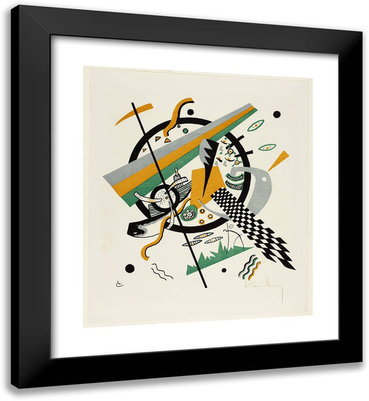 Small Worlds IV, Plate Four from Kleine Welten 20x22 Black Modern Wood Framed Art Print Poster by Kandinsky, Wassily