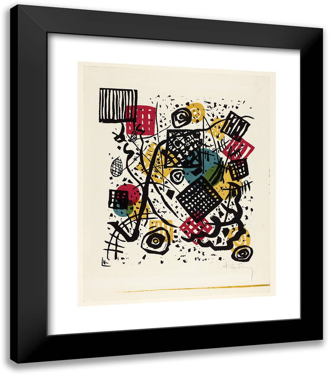 Small Worlds V, Plate Five from Kleine Welten 20x23 Black Modern Wood Framed Art Print Poster by Kandinsky, Wassily