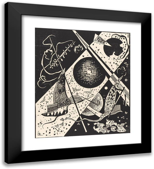 Small Worlds VI 20x22 Black Modern Wood Framed Art Print Poster by Kandinsky, Wassily