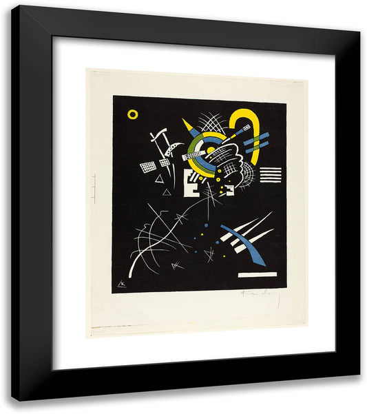 Small Worlds VII, Plate Seven from Kleine Welten 20x23 Black Modern Wood Framed Art Print Poster by Kandinsky, Wassily