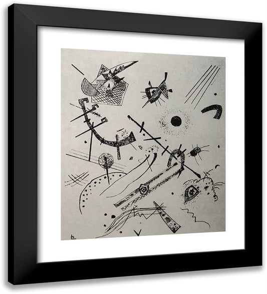 Small Worlds XI 20x22 Black Modern Wood Framed Art Print Poster by Kandinsky, Wassily