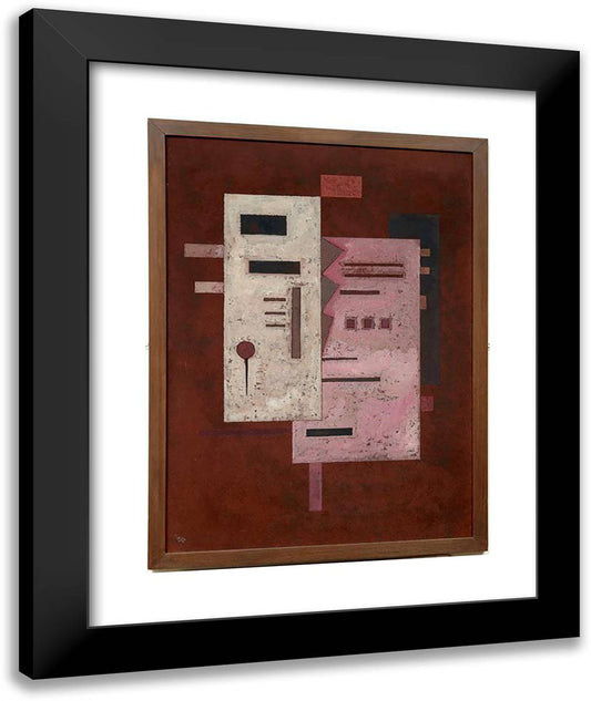 Soft Roughness 20x24 Black Modern Wood Framed Art Print Poster by Kandinsky, Wassily