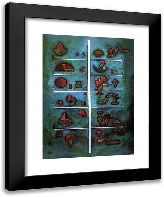 Storeys 19x24 Black Modern Wood Framed Art Print Poster by Kandinsky, Wassily