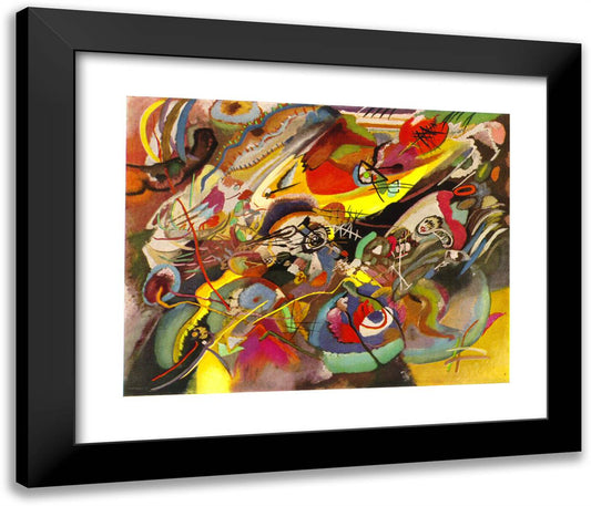 Study for Composition VII 23x20 Black Modern Wood Framed Art Print Poster by Kandinsky, Wassily