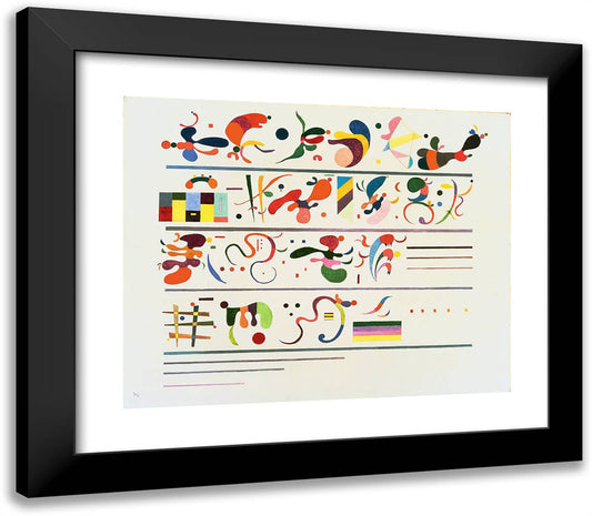 Succession 23x20 Black Modern Wood Framed Art Print Poster by Kandinsky, Wassily