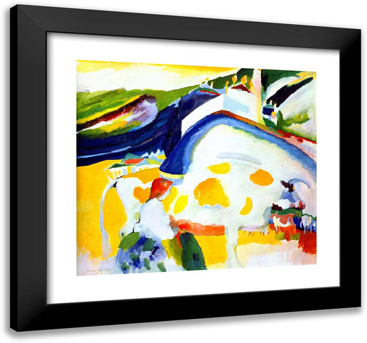 The Cow 21x20 Black Modern Wood Framed Art Print Poster by Kandinsky, Wassily