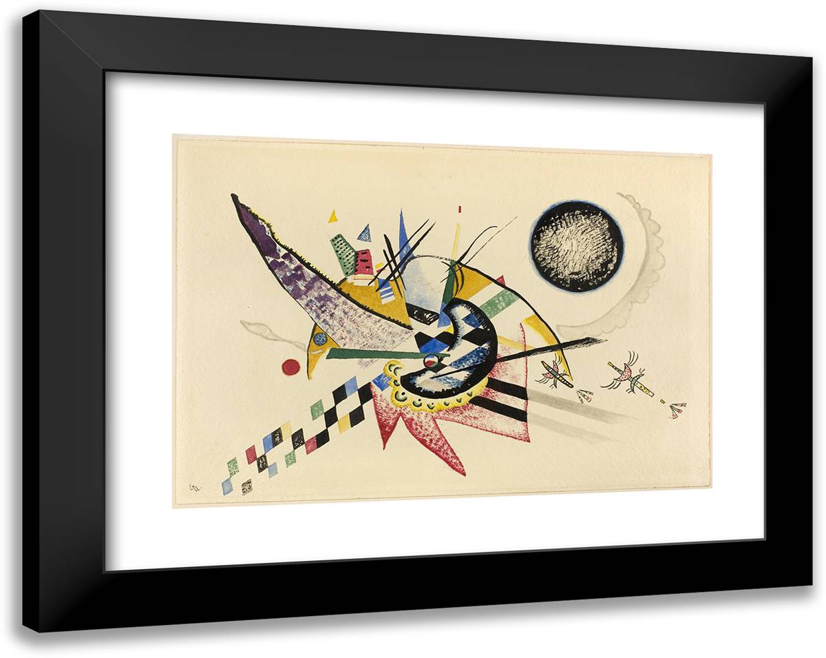 Untitled 24x19 Black Modern Wood Framed Art Print Poster by Kandinsky, Wassily