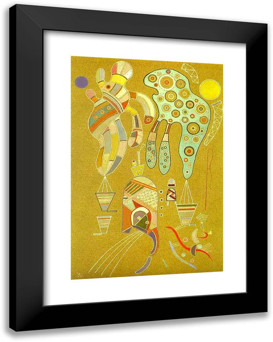 Untitled II 19x24 Black Modern Wood Framed Art Print Poster by Kandinsky, Wassily