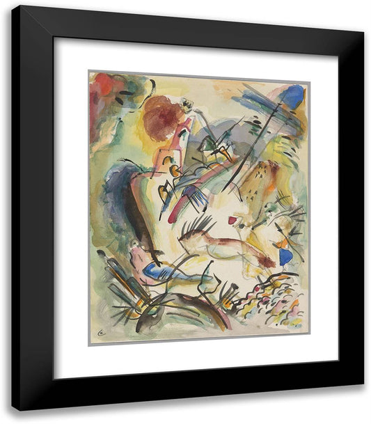 Untitled_1 20x23 Black Modern Wood Framed Art Print Poster by Kandinsky, Wassily