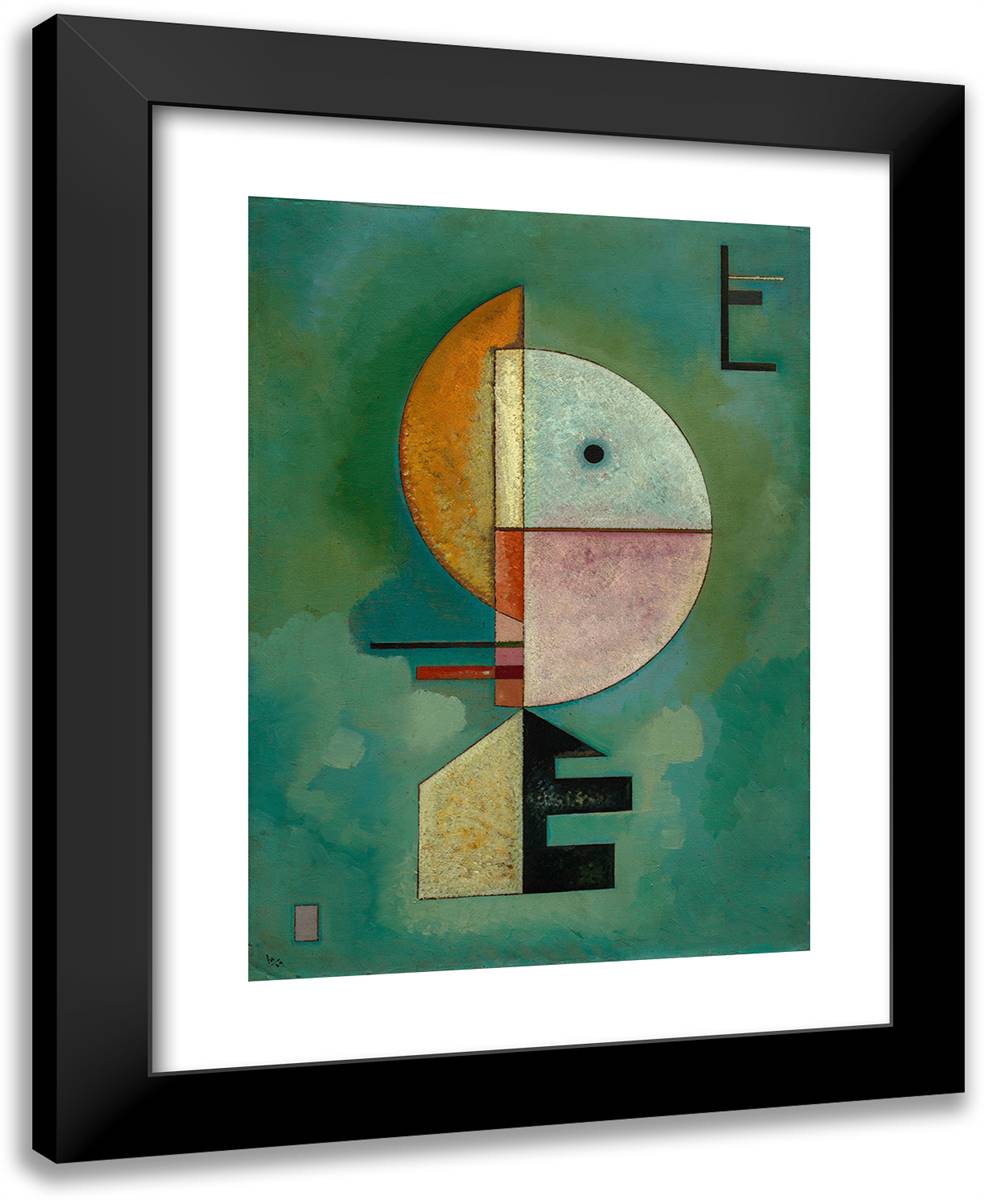 Upward 19x24 Black Modern Wood Framed Art Print Poster by Kandinsky, Wassily