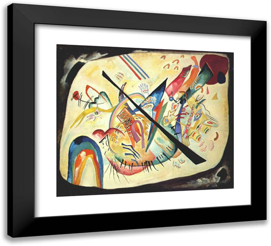 White Oval 22x20 Black Modern Wood Framed Art Print Poster by Kandinsky, Wassily