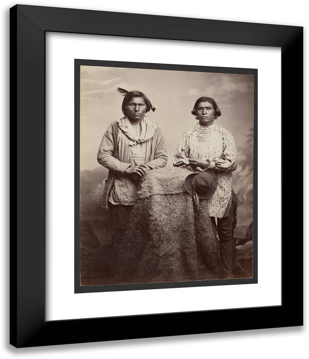 Apache Braves 20x24 Black Modern Wood Framed Art Print Poster by Soule, William