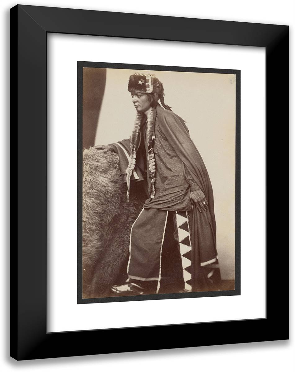Arapaho Brave Shib-O-Nester 18x24 Black Modern Wood Framed Art Print Poster by Soule, William