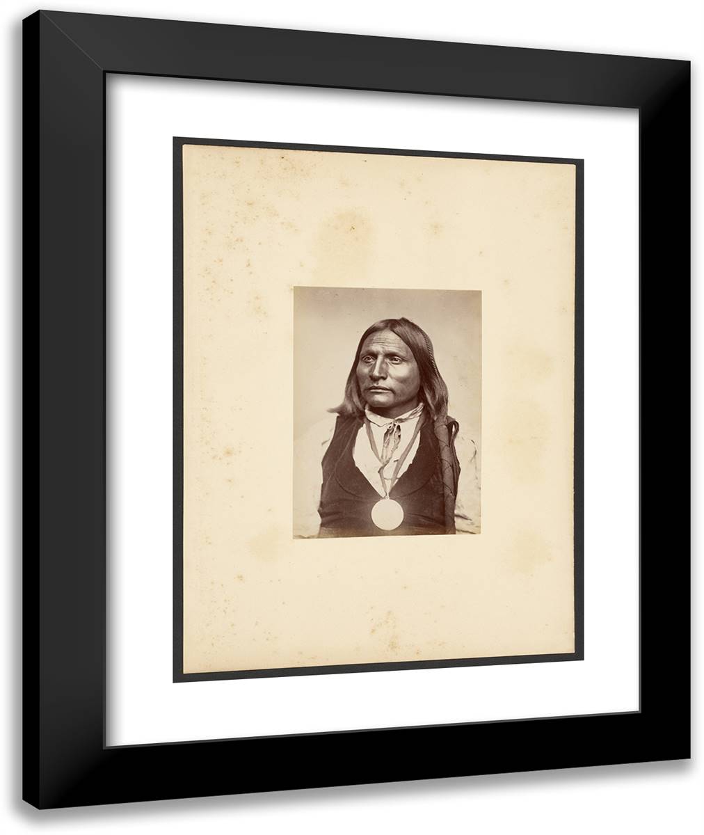 Big Bow (Zepko-Eete), Kiowa 20x24 Black Modern Wood Framed Art Print Poster by Soule, William