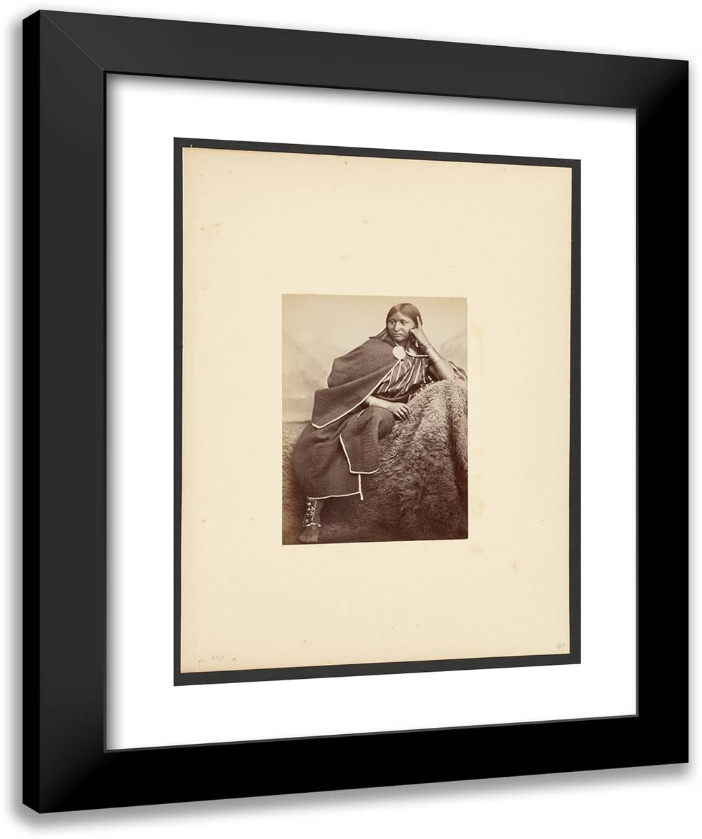 Comanche Squaw 20x24 Black Modern Wood Framed Art Print Poster by Soule, William