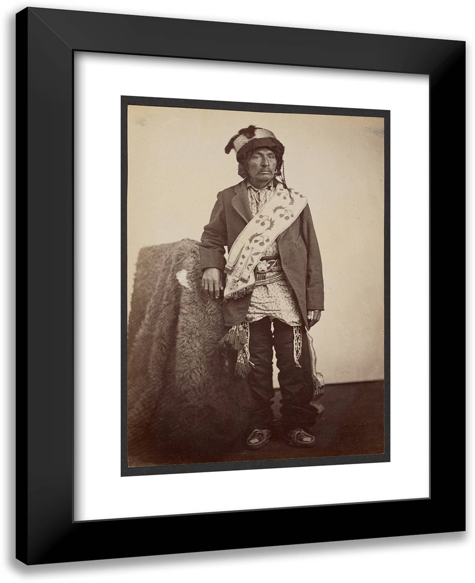 George Washington Caddo, Principal Chief 19x24 Black Modern Wood Framed Art Print Poster by Soule, William