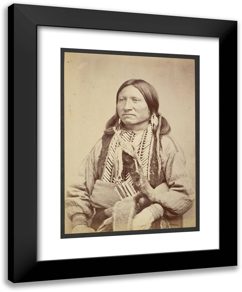 Kiowa Chief Kicking Bird (Striking Eagle, T'Ene-Angopte) 19x24 Black Modern Wood Framed Art Print Poster by Soule, William
