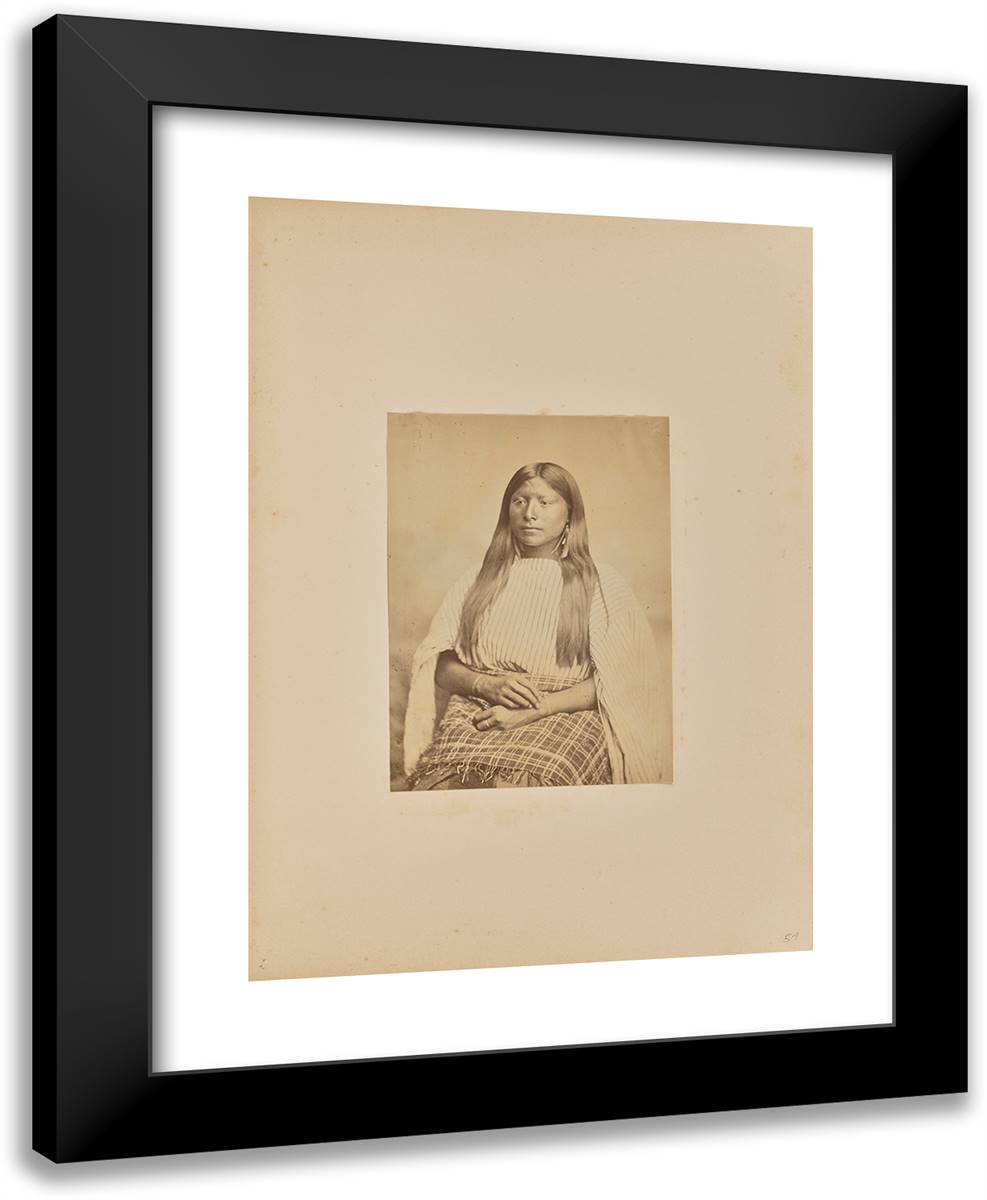 Kiowa Girl 19x24 Black Modern Wood Framed Art Print Poster by Soule, William