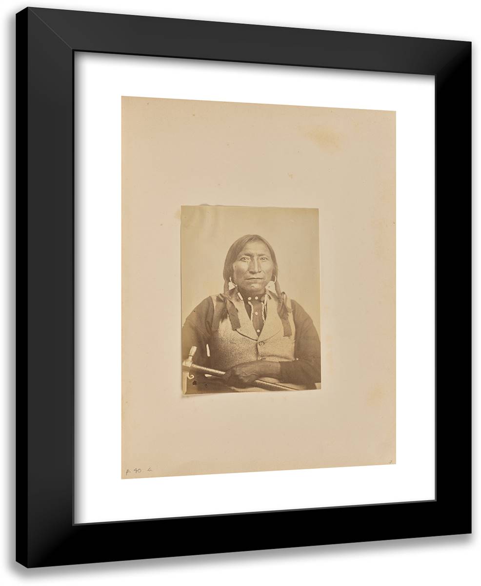 Kiowa Prominent Chief Lone Wolf (Gui-Pah-Go) 19x24 Black Modern Wood Framed Art Print Poster by Soule, William