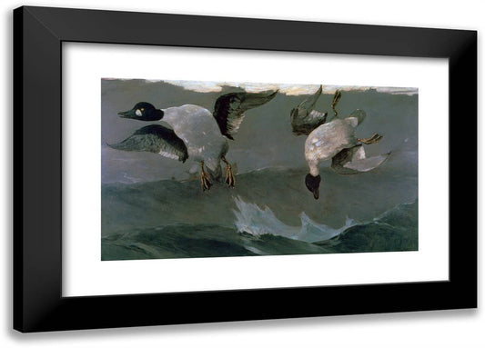 Right and Left 24x17 Black Modern Wood Framed Art Print Poster by Homer, Winslow
