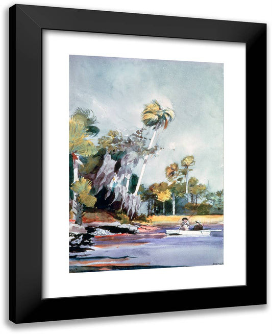 The Shell Heap 19x24 Black Modern Wood Framed Art Print Poster by Homer, Winslow