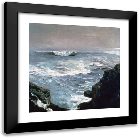 Cannon Rock 20x20 Black Modern Wood Framed Art Print Poster by Homer, Winslow